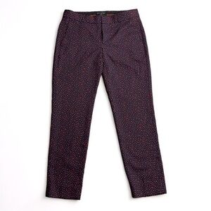 Banana Republic Mid Rise Navy And Red Avery Trouser Pant Size 0 Business